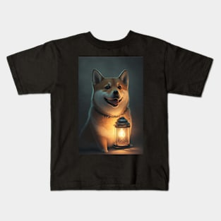 Happy Shiba Inu Dog Kids T-Shirt